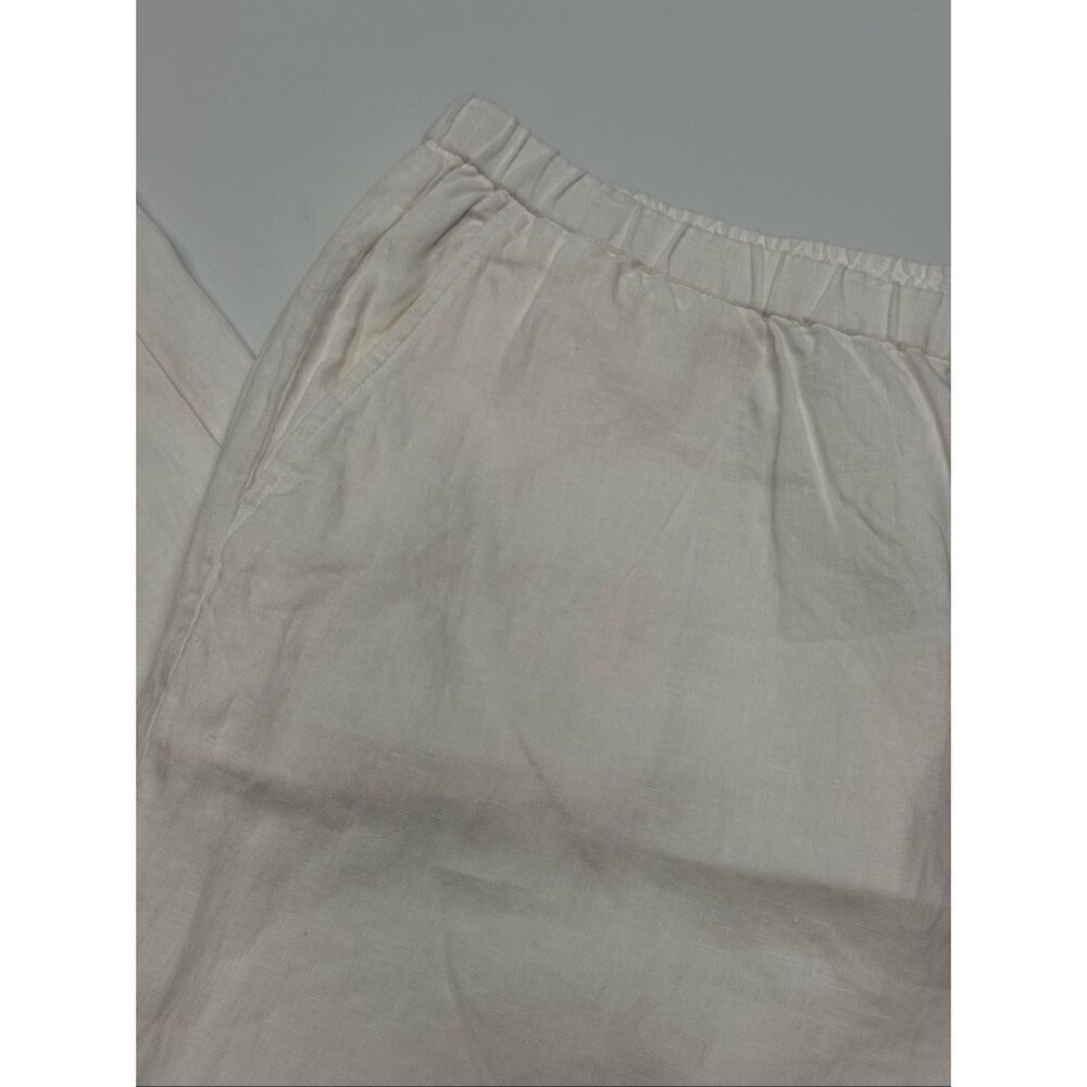 Eileen Fisher white organic linen Women pant size XL NWOT - Picture 4 of 8